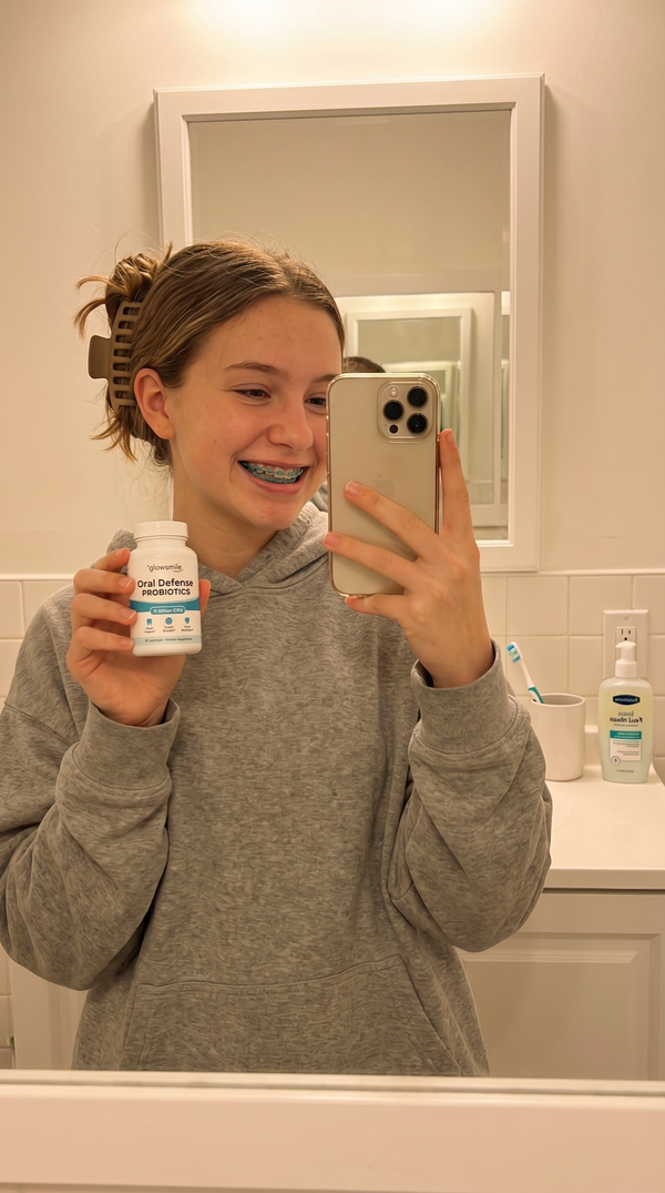 Customer using Oral Defense Probiotics