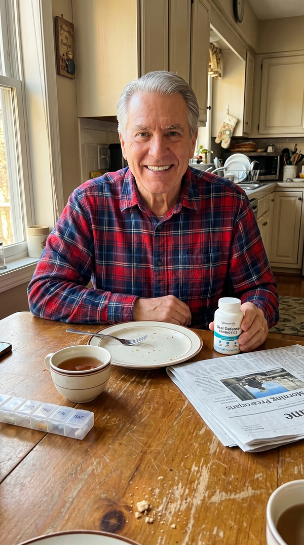 Customer using Oral Defense Probiotics