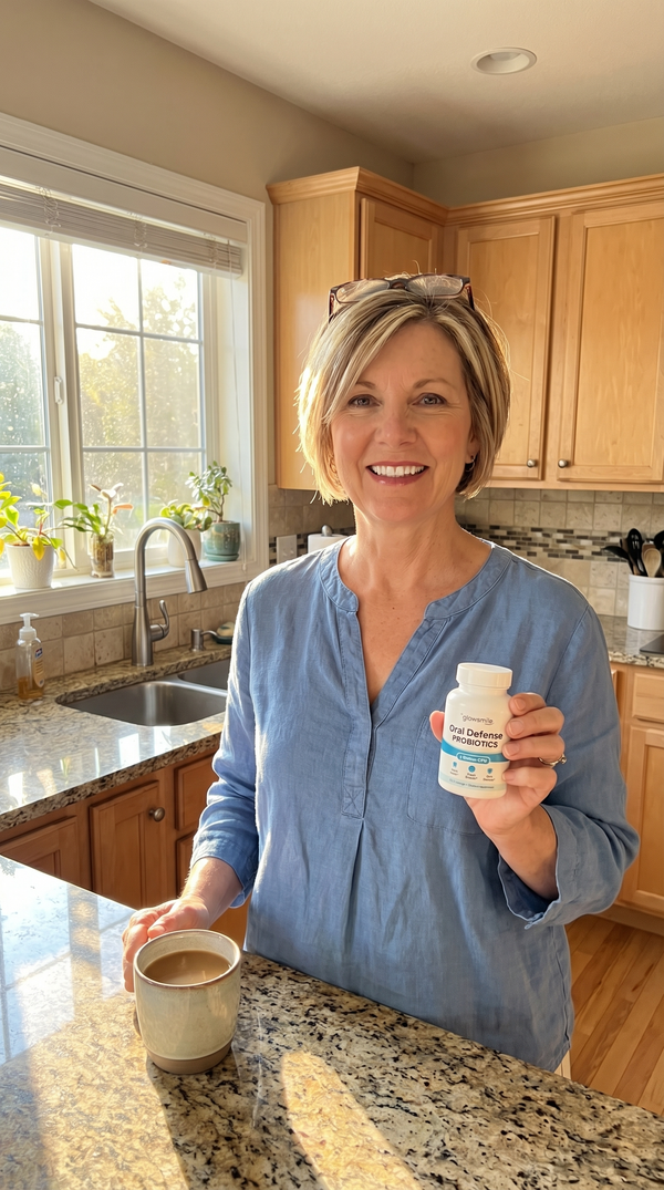 Customer using Oral Defense Probiotics